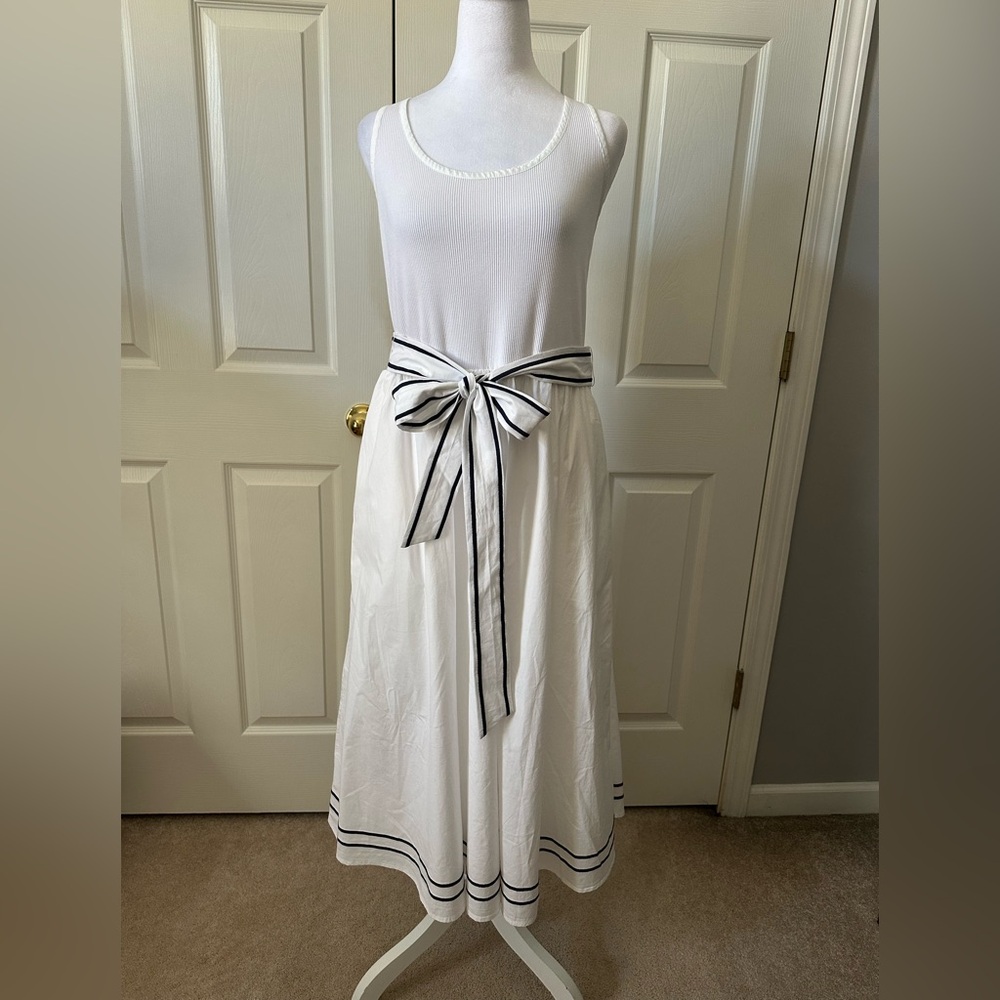 Vineyard Vines NWT Tank Midi Dress, belt, pockets, size Large